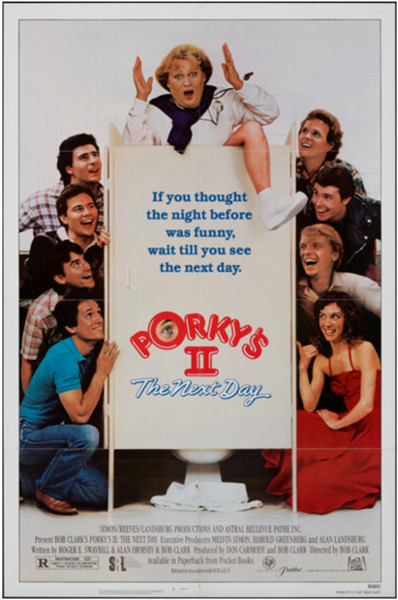 Original Porky's, Porky's II, Porky's Revenge 3 pieces 1982