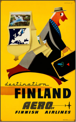 Original Finnish Airlines: Finland (ca. 1950)